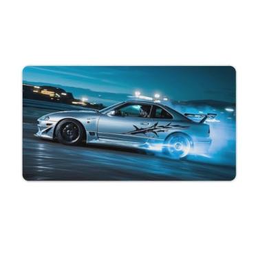 Imagem de HouLaiZhe S15 Drift Sports Car Burnout JDM Car Gaming Mouse Pads JDM Car Desk Pads Grandes Mousepads para teclado de mesa, computador, 40 x 75 cm