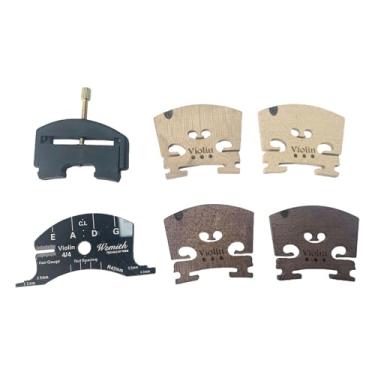 Imagem de menolana Cavalete de violino tamanho 4/4, ferramenta de luthier com gabarito para levantar cordas, portátil e para reparo e substituição de
