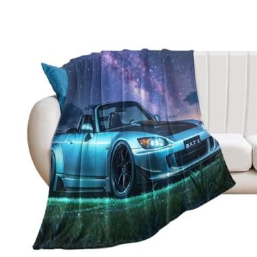 Imagem de HouLaiZhe Cobertor Super Macio Flanela S2000 Céu Estrelado Noturno JDM Cobertores de Refrigeração Leve para Sofá-Cama Cadeira Sofá Carro Viagem ao Ar Livre Leve Quente 178 cm x 203 cm