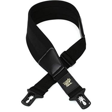Imagem de Ernie Ball Neoprene Polylock Comfort Guitar Strap, Black, Wide (P04146)
