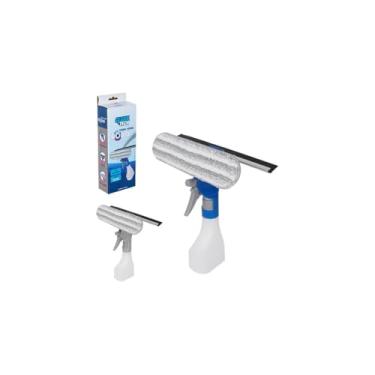 Imagem de Rodo Limpa Vidro com Recipiente Integrado, 250ml, Microfibra e Borracha, 25x8x4.5cm, Sortido