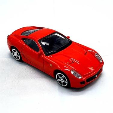 Imagem de F e r r a r i S99 GTB Fiorano Miniatura, Carro de Corrida Vermelho, Escala 1:43, Modelo Esportivo.