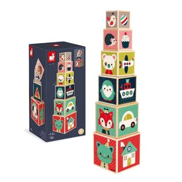 Imagem de Jogo Pirâmide de 6 Blocos Baby Forest - Janod