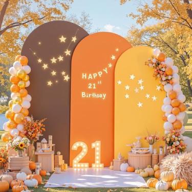 Imagem de Conjunto de 3 capas de arco de casamento para decoração de festa de aniversário, festa de aniversário, chá de bebê, banquete, 1,8 m