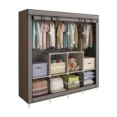 Imagem de Guarda-Roupa PortáTil DobráVel – Caixa Multifuncional Para Guardar Roupas E Guarda-Roupa(CINZA)