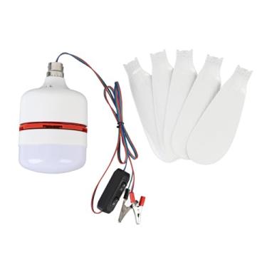 Imagem de Alomejor Ventilador de Teto Com Lâminas Removíveis de Luz LED DC12V 16,5 Polegadas, Ventilador de Suspensão Portátil de Acampamento para Iluminação Externa Interna