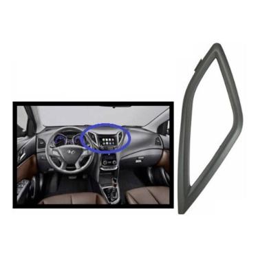 Imagem de Moldura Aro Difusor Ar Central Hb20 Hb20S Hb20X Cinza Ld