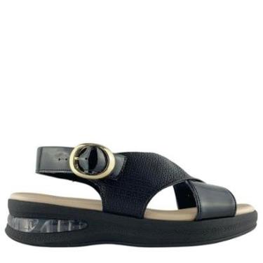 Imagem de Sandália Piccadilly Feminina com Tiras Cruzadas e Bolhas de Ar 599002-Feminino