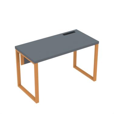Imagem de Mesa Plataforma Unica 120x60 Pe40 Grafito-laranja Picasso