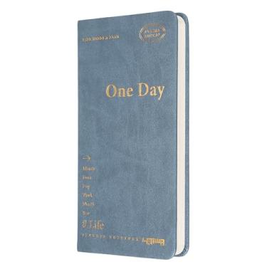 Imagem de PATIKIL Caderno de agenda, 17,8 x 9,7 cm, 96 folhas, sem data, para agenda, diário, semanal, para escritório, casa, estudo, trabalho, gerenciamento de hábitos, rastreador de hábitos, azul