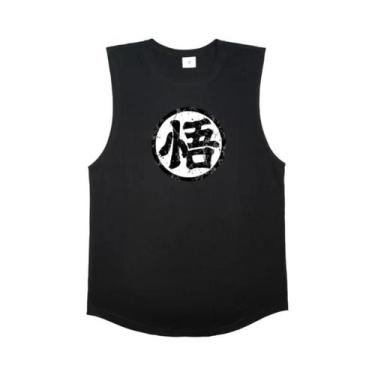 Imagem de Camiseta Regata Masculina De Algodão Com Estampa Engraçada De Anime Ja