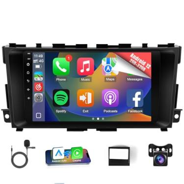 Imagem de Naifay Rádio de carro Android 12 para Nissan Altima 2013-2018 (não serve para sistema de áudio premium e tela grande), tela sensível ao toque de 9 polegadas para Altima Stereo com câmera Carplay