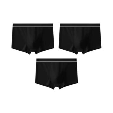Imagem de Cuecas Boxer Masculinas De Algodão Respirável 3PCS Shorts Esportivos P