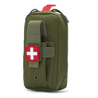 Imagem de Bolsa de primeiros socorros Molle pequena bolsa médica para trauma vazia bolsa tática para cinto (US-OD)