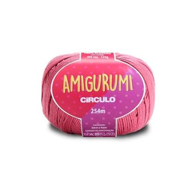 Imagem de Linha Fio Amigurumi Círculo 125g 254m 100 Algodão Mercerizado Crochê Tricô Artesanato Colorido (3157 - ROSEIRA)