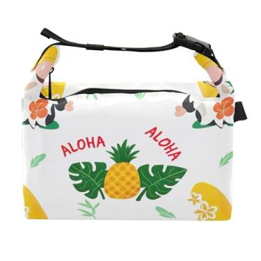 Imagem de TSENQUE Lancheira tropical personalizada de gnomos de Natal para mulheres adultas lancheira térmica macia personalizada lancheira para trabalho