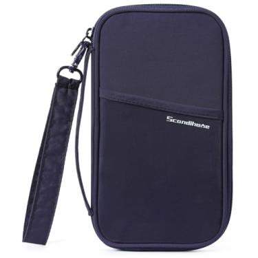 Imagem de SEPWIK Carteira de passaporte de viagem RFID para passaporte familiar com alça de mão, organizador de documentos de viagem à prova d'água para cartão de crédito, cartão de embarque, identidade