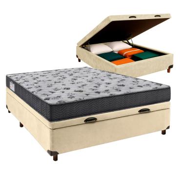 Imagem de Cama Box Bau + Colchão Casal D33 Iso100 Ortobom