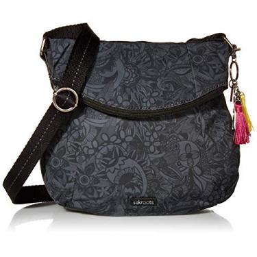 Imagem de Sakroots Bolsa tiracolo dobrável de sarja ecológica, Black Spirit Desert, One Size