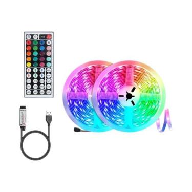 Imagem de Fitas LED RGB 5M-30M 5V Luz De Fundo Para TV Controle Bluetooth Ilumin