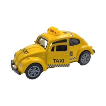 Imagem de Miniatura De Carro Táxi Em Liga Metálica 1:43, Modelo Fusca Clássico D