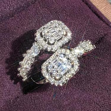 Imagem de 1 anel quadrado elegante para mulheres, ideal para festas e encontros, presentes de aniversário modernos e versáteis