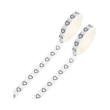 Imagem de Fita Washi Decorativa De Morangos, Tesouras E Corações 8mm X 10m Para 