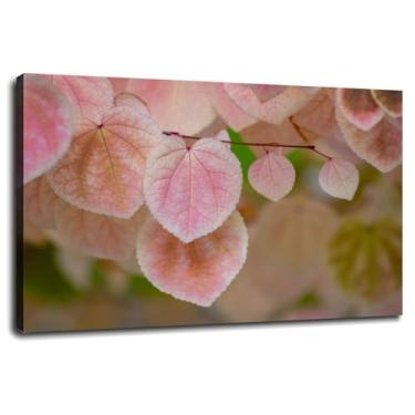 Imagem de Pôster de árvore 1126 Katsura impressões em tela folhas arte de parede para casa 1 painéis decorações com moldura 30,48 cm x 20,32 cm