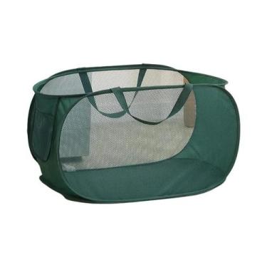 Imagem de Cesto De Roupa Suja Em Malha Dobrável Para Parede, Organizador De Arma