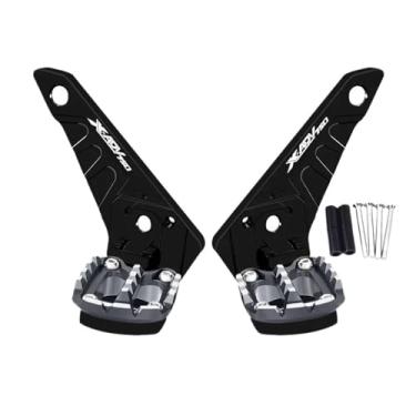 Imagem de Anti-derrapante CNC Pedal Traseiro Descanso De Pé Dobrável Apoios De Pés Passageiro Footpegs Para XADV 750 Xadv750 2021 2022 2023(Black Grey)