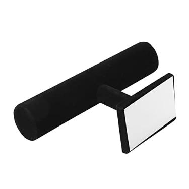 Imagem de Zerodis Expositor de Joias Em T-Bar, Interior de Madeira, Material de Fiapos Antiestático Preto, para Relógios, Pulseiras, Colares, Organizador que Economiza Espaço, Armazenamento de Joias (1 nível)