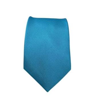 Imagem de Gravata Premium Azul Petróleo - Sem marca, Azul petróleo 02