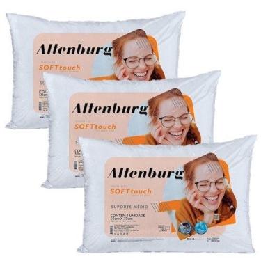 Imagem de Kit 3 Travesseiros Suporte Médio Soft Touch Altenburg Toque de Seda 50