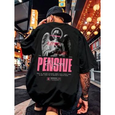 Imagem de Camisa Camiseta Oversized Streetwear Anjo Dóllar Cúpido - Luken, Preto