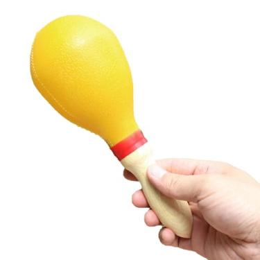Imagem de RiToEasysports Maracas, Instrumentos Musicais Infantis Em Pvc, Agitador de Rumba, Brinquedo para Lembrança de Festa, Percussão de Mão Em Pvc, L para Bebês e Crianças Pequenas (Amarela)