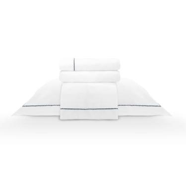 Imagem de Camesa Jogo De Cama Neo 300 Fios Bordado Elements King 4 peças - Marinho