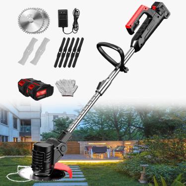 Imagem de Cortador de grama elétrico portátil para casa ao ar livre pequeno portátil recarregável cortador de grama multifuncional poda de jardim, 24v/4.0ah