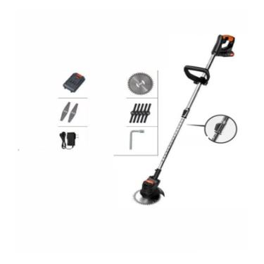 Imagem de Cortador de grama elétrico sem fio, cortador elétrico Cortador de lítio multifuncional pequeno cortador de lítio portátil doméstico artefato de capina recarregável leve baixo ruído fácil de usar (co