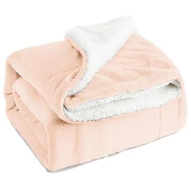 Imagem de Cobertor- Dupla face sherpa felpuda - Antialérgico(Pessego)