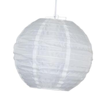 Imagem de MotiveTech Abajur decorativo para lanterna externa, cúpula para luminária pendente impermeável para decoração de e pátio, Branco, 27cmx30cm