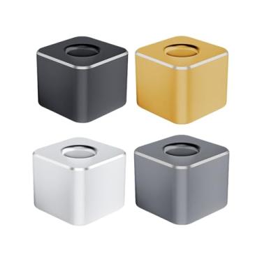 Imagem de BRZUKA Suporte de alumínio para caneta-tinteiro de orifício único – suporte durável para exibição de mesa, base antiderrapante, organizador minimalista de escritório/casa (multicolorido, 4P)