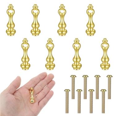 Imagem de Molain Pacote com 8 conectores de trilho de prateleira de metal, tampas de extremidade de postes de grade de vidro dourados, suportes decorativos de trilho de proteção de prateleira para galeria