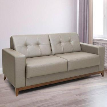 Imagem de Sofá 2 Lugares Herval Safira Sintético Caqui, 180 cm