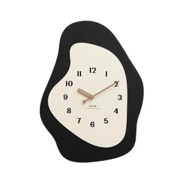 Imagem de KEG801302 Relógio de parede silencioso sem tique-taque, 36 * 49 cm, operado por bateria, moderno, decorativo para escritório, sala de aula, sala de estudo, sala de estar (preto/cinza) relógio de