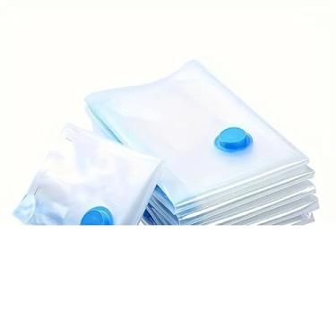 Imagem de Os sacos de armazenamento a vácuo são perfeitos para organizar roupas, itens de viagem e guarda-roupas, e vêm com uma bomba de ar manual. (60 * 40-10pcs)