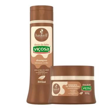Imagem de Kit Shampoo e Máscara Doce de Leite Hidratação e Brilho Haskell - Hask