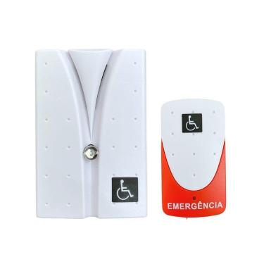 Imagem de Kit 5 Alarme Campainha Pcd Idoso Banheiro Emergência Bivolt