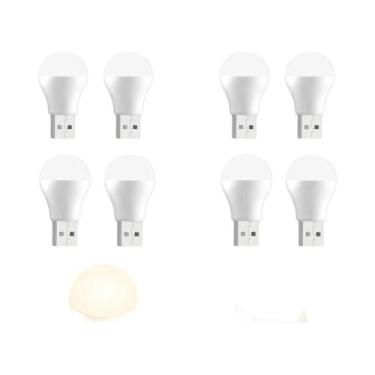 Imagem de Mini Luminária LED USB Noturna 2-20PCS, Lâmpada USB Para Leitura Com P