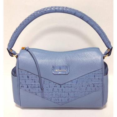 Imagem de Bolsa Couro Alça Ombro E Transversal/Tiracolo Azul