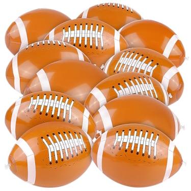 Imagem de Fovths 12 bolas infláveis de futebol e praia, 28 cm, decorações de festa de futebol, lembrancinhas de piscina para jogos aquáticos de verão, aniversário, esportes, temas, lembrancinhas de festa